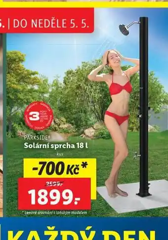 Lidl Solární sprcha nabídka