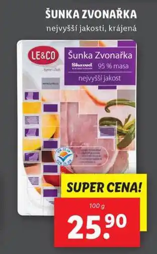 Lidl Šunka zvonařka nabídka