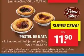 Lidl Pastel de nata nabídka