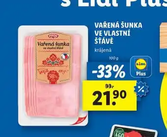 Lidl Šunka vařená ve vlastní šťávě nabídka