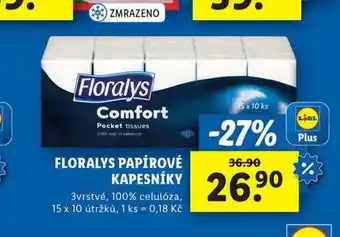 Lidl Floralys papírové kapesníky nabídka