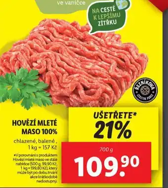 Lidl Hovězí mleté maso nabídka