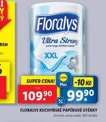 Lidl Floralys kuchyňské utěrky nabídka