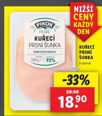 Lidl Kuřecí prsní šunka nabídka