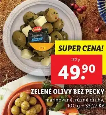 Lidl Zelené olivy bez pecky nabídka