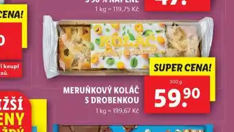 Lidl Meruňkový koláč s drobenkou nabídka