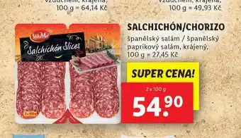 Lidl Salchichón nabídka