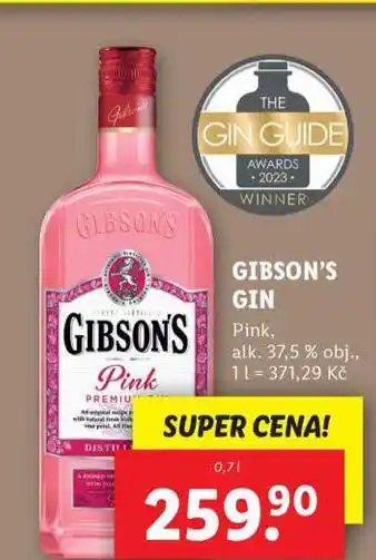 Lidl Gibson's gin nabídka