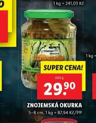 Lidl Znojemská okurka nabídka