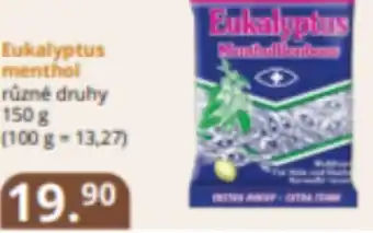 Potraviny CZ Eukalyptus menthol nabídka