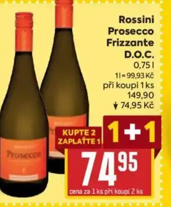 Billa Rossini Prosecco Frizzante D.O.C. nabídka