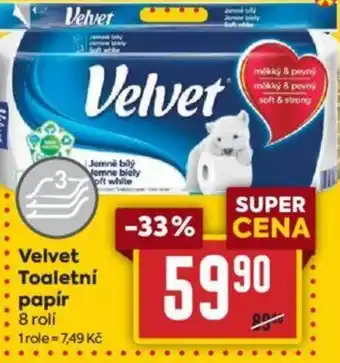 Billa Velvet Toaletní papír nabídka