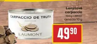 Billa Lanýžové carpaccio nabídka