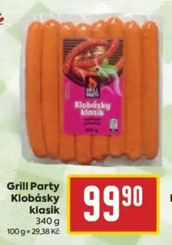 Billa Grill Party Klobásky klasik 340 g nabídka