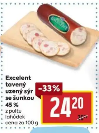 Billa Excelent tavený uzený sýr se šunkou 45% nabídka