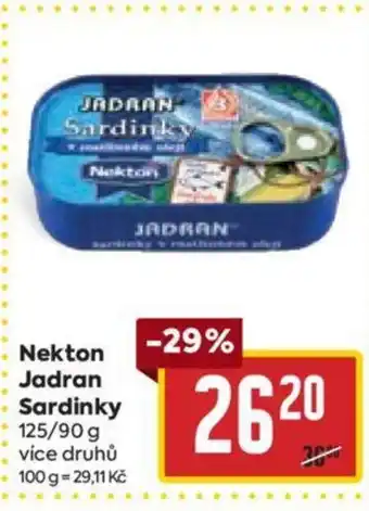 Billa Nekton Jadran Sardinky nabídka