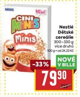 Billa Nestlé Dětské cereálie nabídka