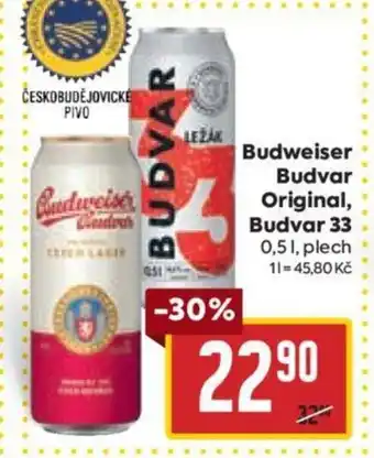 Billa Budweiser Budvar Original, Budvar 33 nabídka