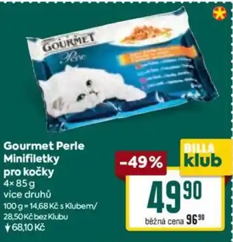 Billa Gourmet Perle Minifiletky pro kočky nabídka