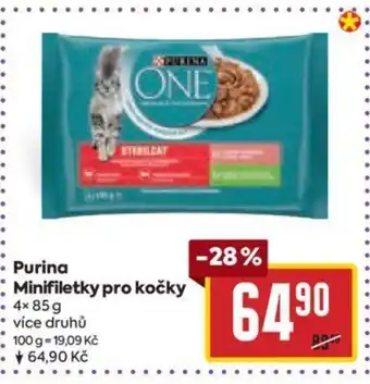 Billa Purina Minifiletky pro kočky nabídka