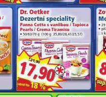 Norma Dr. oetker dezertní speciality nabídka