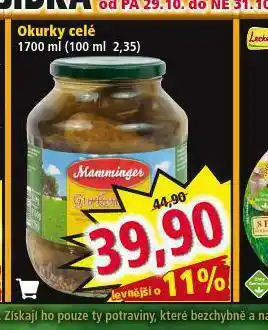 Norma Okurky celé nabídka