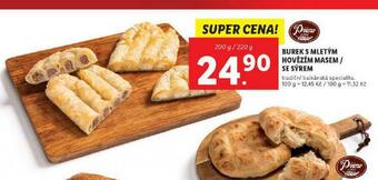 Lidl Burek s mletým hovězím masem / se sýrem nabídka