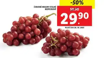 Lidl Červené hrozny stolní bezpeckové nabídka