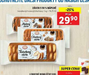 Lidl Závin s 50% náplně nabídka