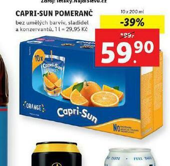 Lidl Capri sun pomeranč nabídka