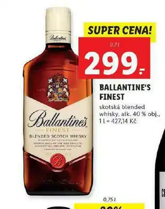 Lidl Ballantine´s finest 40% nabídka
