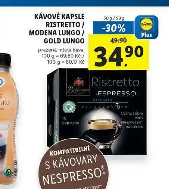 Lidl Kávové kapsle ristretto nabídka