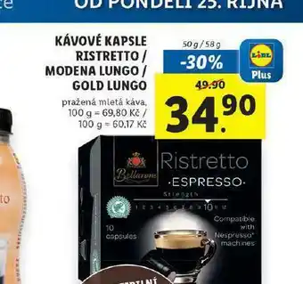 Lidl Kávové kapsle gold lungo nabídka