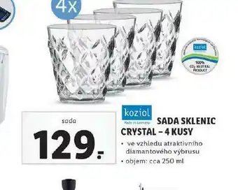 Lidl Sada sklenic crystal nabídka