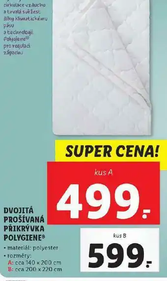 Lidl Dvojitá prošívaná přikrývka 200 x 200 cm nabídka