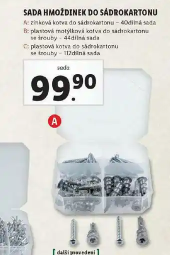 Lidl Sada hmoždinek do sádrokartonu nabídka