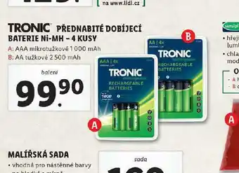 Lidl Přednabité dobíjecí baterie nabídka