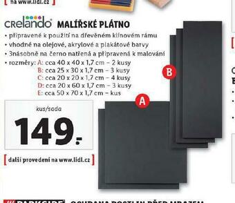 Lidl Malířské plátno nabídka