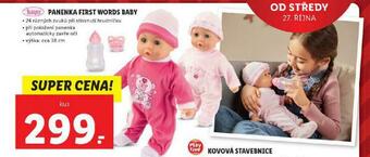 Lidl Panenka first words baby nabídka