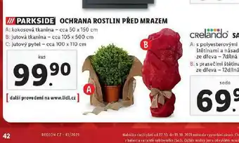Lidl Ochrana rostlin před mrazem nabídka