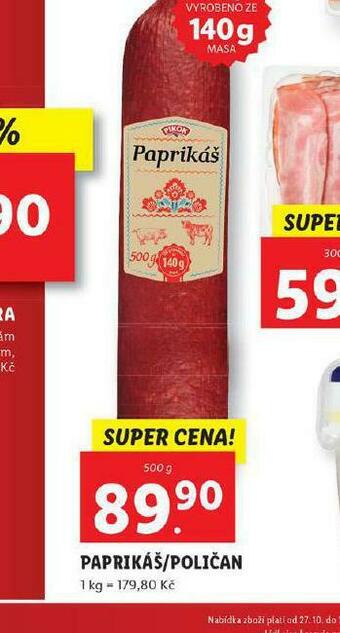Lidl Paprikáš nabídka