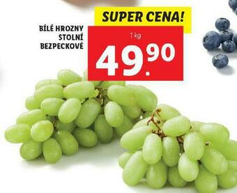 Lidl Bílé hrozny stolní bezpeckové nabídka