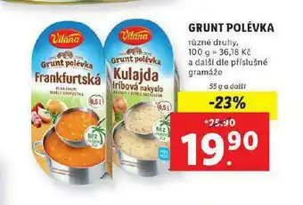 Lidl Vitana grunt polévka nabídka