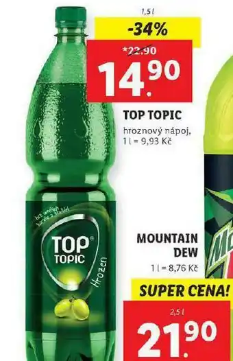 Lidl Top topic limonáda nabídka
