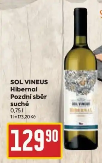 Billa SOL VINEUS Hibernal Pozdní sběr suché 0,75L nabídka