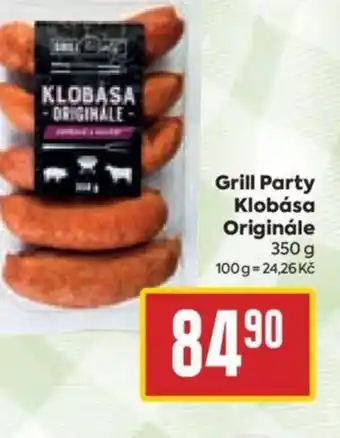 Billa Grill Party Klobása Originále nabídka