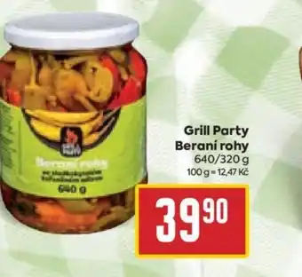 Billa Grill Party Beraní rohy nabídka