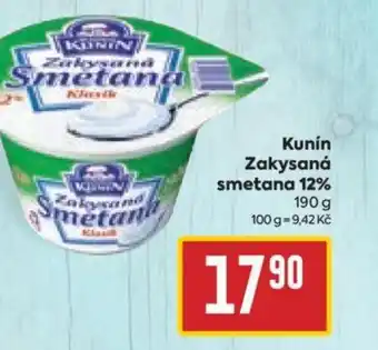 Billa Kunín Zakysaná smetana 12% nabídka