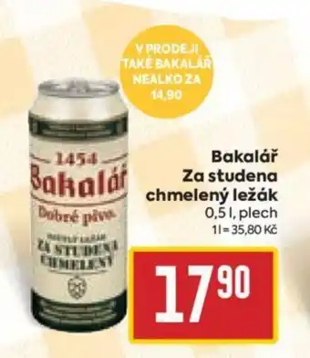 Billa Bakalář Za studena chmelený ležák nabídka