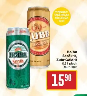 Billa Holba Šerák 11, Zubr Gold 11 0,5L nabídka